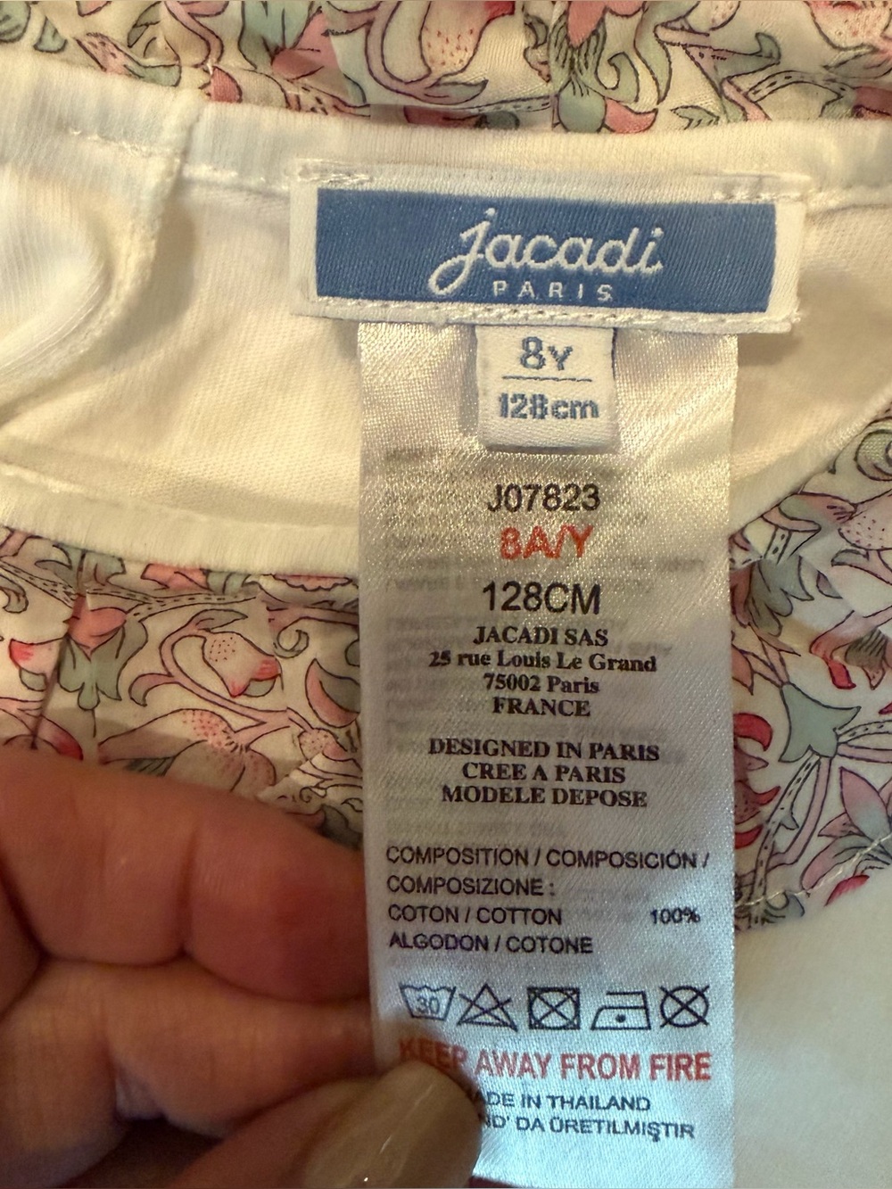 Jacadi Paris Bundle 2 Shirts & 2 Cardigans Girl’s Sz 8 White Red & Blue Colors - Picture 2 of 10